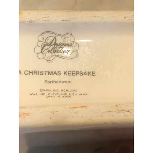 Vtg 1979 HF Designer Collection Knapkin holder Dog/mouse/Hare Christmas Keepsake - Picture 8 of 8